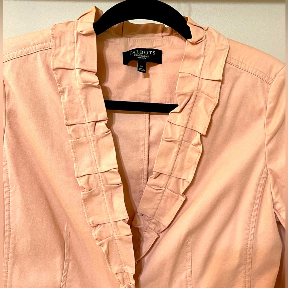 TALBOTS - 8 Petite - Peach/Pink Blazer